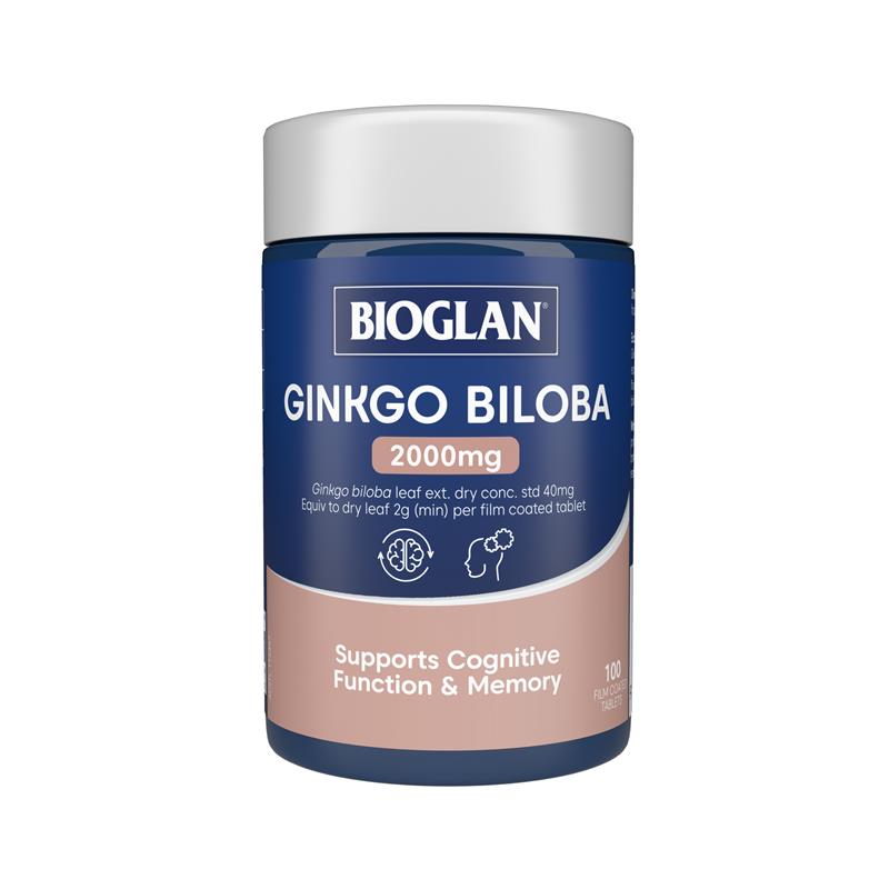 Bioglan Ginkgo Biloba 2000mg 100 Tablets