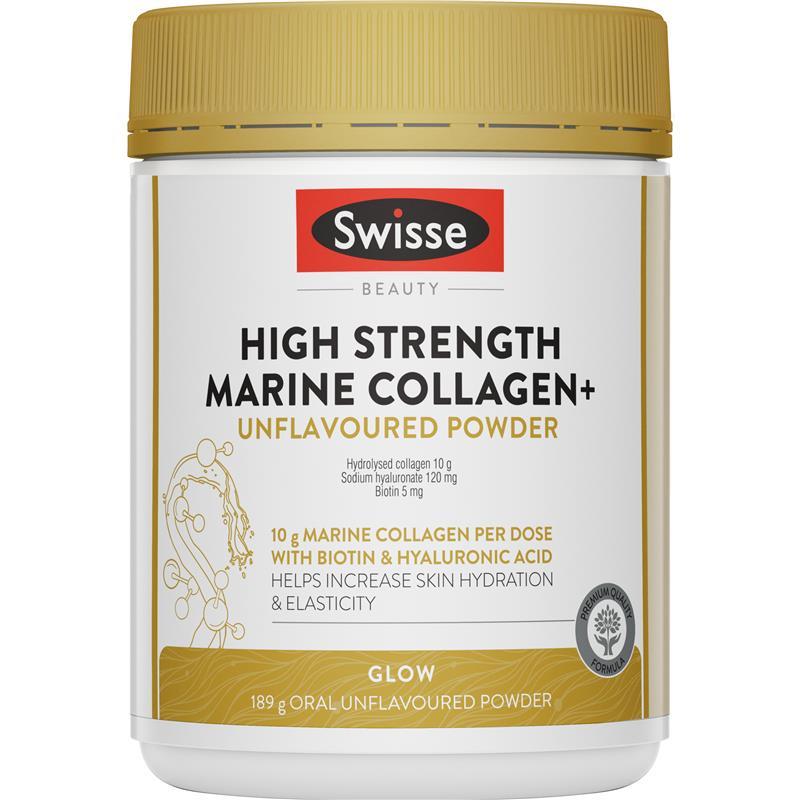 Swisse Beauty High Strength Marine Collagen+ Unflavoured Powder 189g
