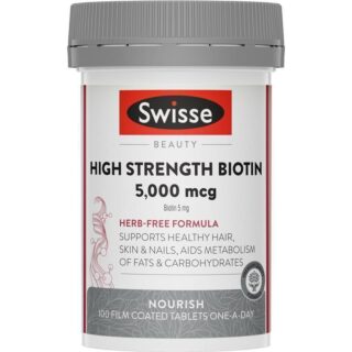 Swisse Beauty High Strength Biotin 5000mcg 100 Tablets