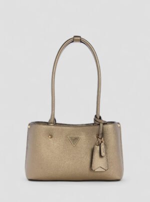 Brown meridian shoulder satchel bag