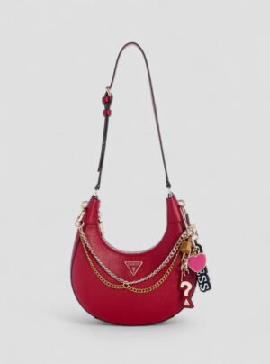 Red davina shoulder bag