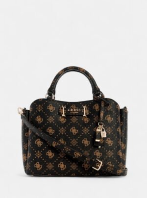 Brown logo silia girlfriend satchel bag