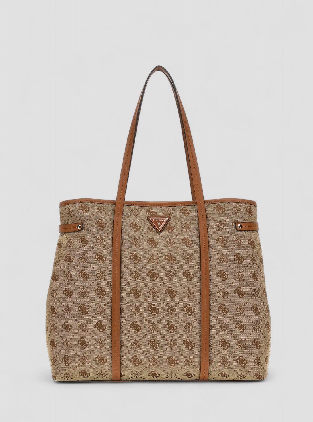 Brown logo neda 4g peony tote bag
