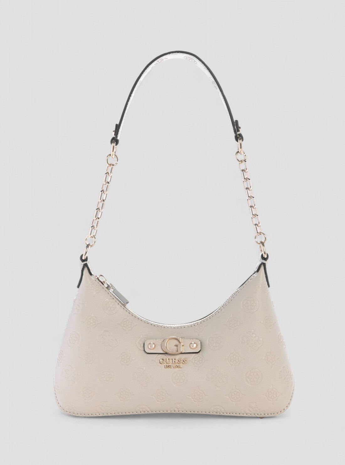 Beige logo dita shoulder bag