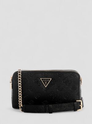 Black logo cresidia ii status crossbody bag