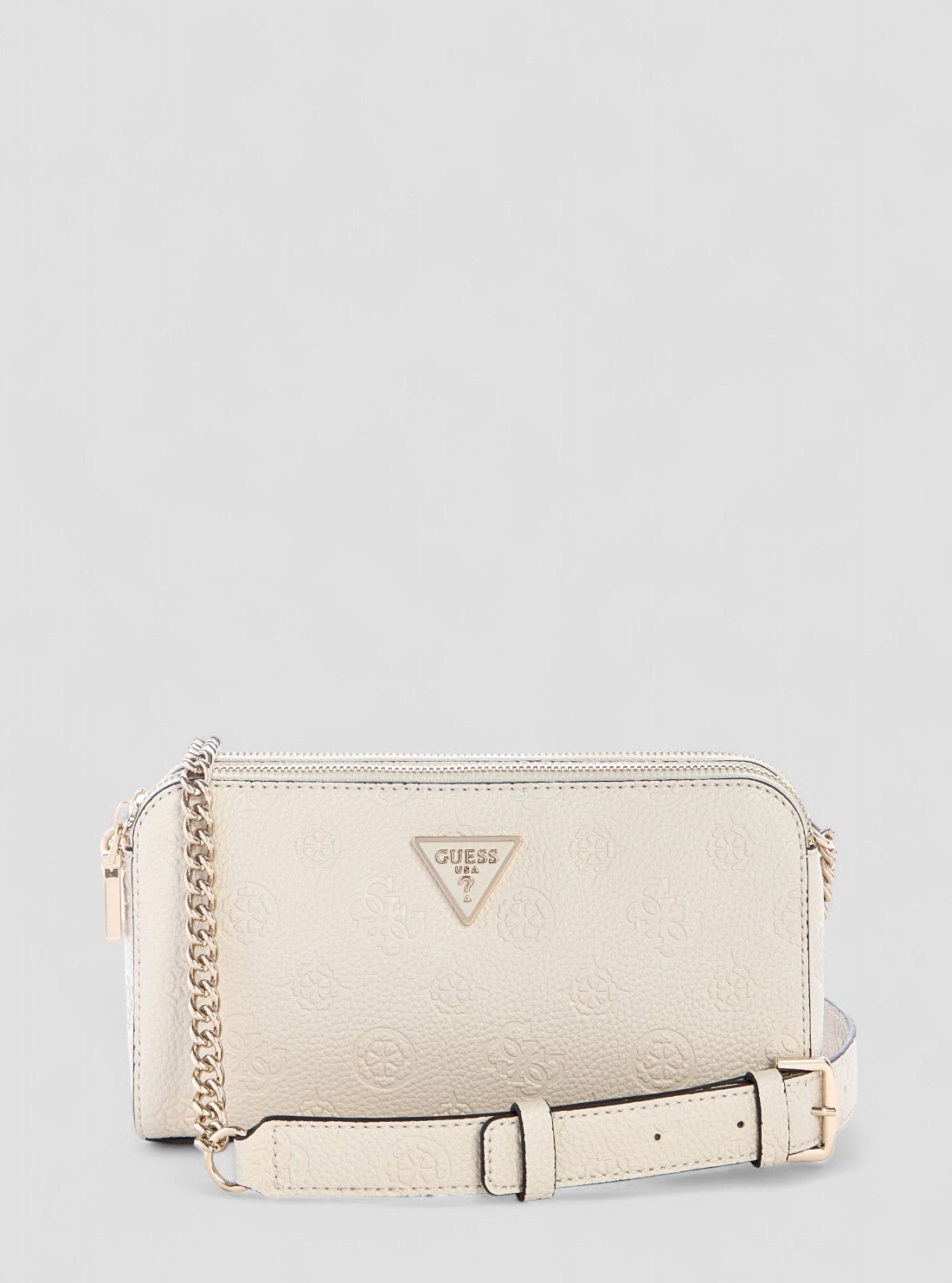 White logo cresidia ii status crossbody bag