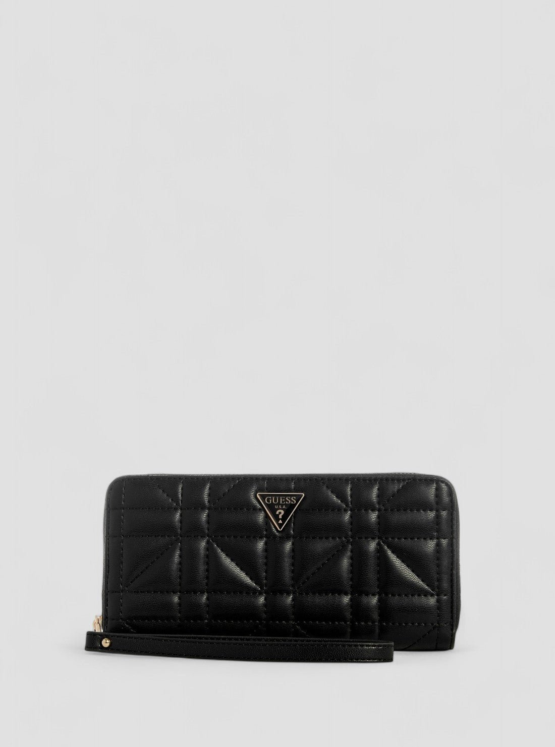 Black edita large zip around wallet