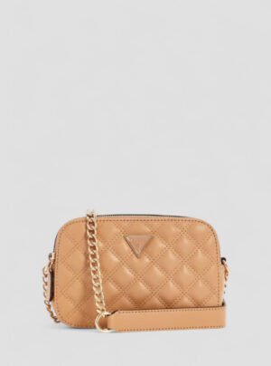 Beige giully camera crossbody bag