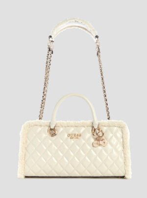 White cristi shoulder satchel bag
