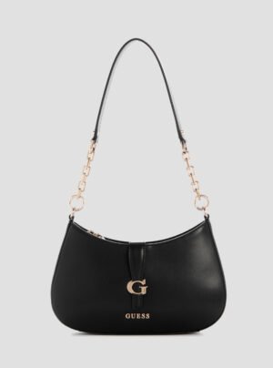 Black carrie top zip shoulder bag