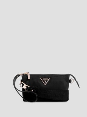 Black latona mini top zip bag