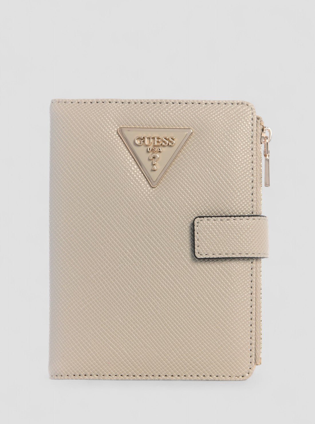 Beige laurel passport case