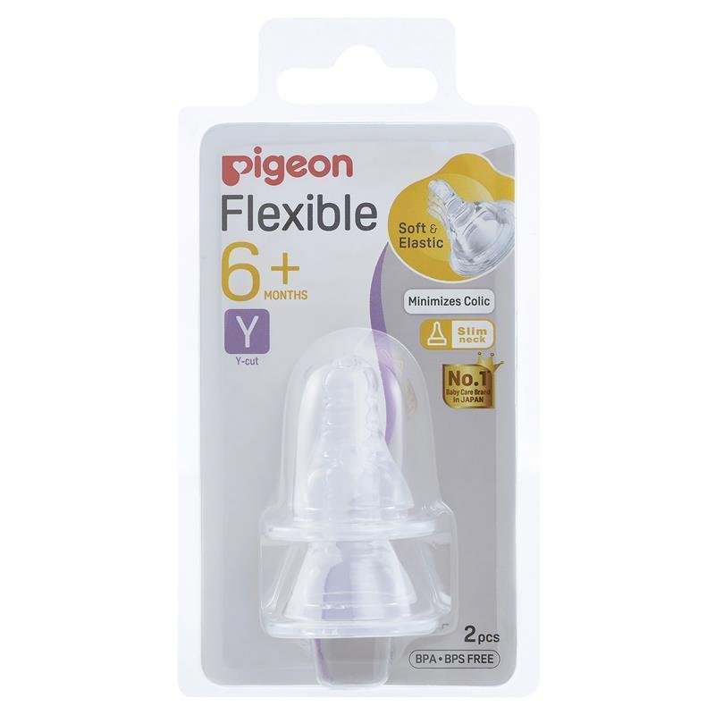 Pigeon Flexible Peristaltic Nipple Y 2 Pack