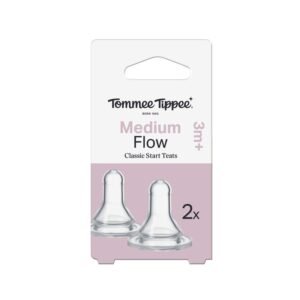 Tommee Tippee Classic Start Medium Flow Teats 2 Pack