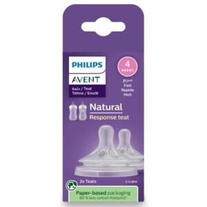 Avent Natural Response Teats 3 month+ Flow 4 2 Pack