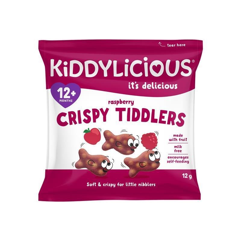 Kiddylicious Crispy Tiddlers Raspberry 12g