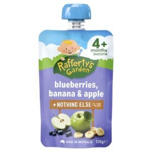 Raffertys Garden 4 Months Blueberry Banana & Apple 120g