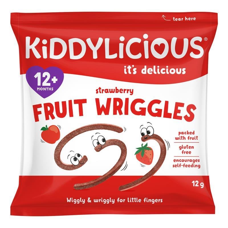 Kiddylicious Strawberry Wriggles 12g