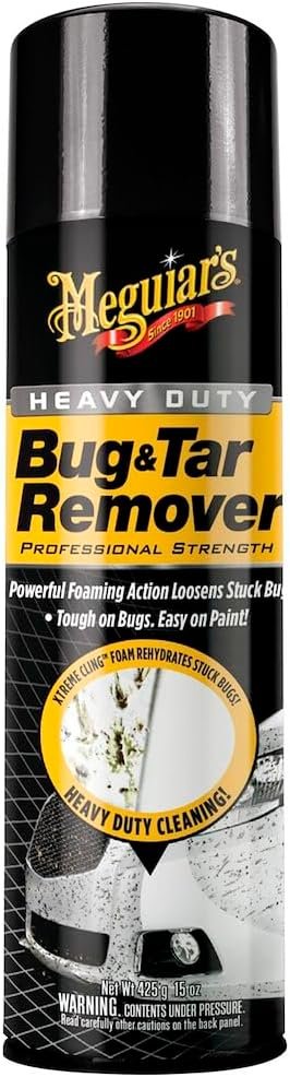 Meguiar's Heavy Duty Bug and Tar Remover, 15 oz | Quickly Removes Bugs, Tar and Road Grime | Safe for Automotive Paint and Clear Coats