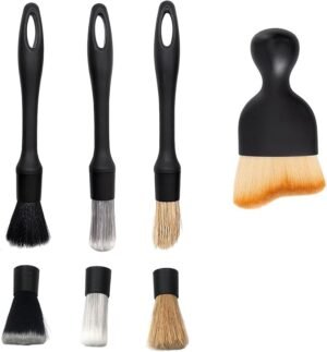7 Pcs Car Detailing Kit, Car Cleaning Brush, Soft Bristles Car Interior Cleaner Brush, Premium Car Cleaning Kit, Cleaning Tools for Automotive Dashboard, Air Conditioner Vents, Rim Engine