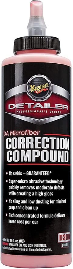 Meguiar's DA Microfibre Correction Compound - Automobile Polishing Compound with Super Micro Abrasive Technology - Removes Moderate Defects - Gives a Swirl Free High Gloss - 473ml