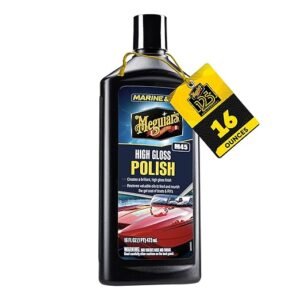 Meguiar's Boat High Gloss Polish - Boat Polishing Compound - Removes Scratches and Stains - Gives High Gloss Protection - Restores Color - Boat Supplies and Accessories - 473 ml