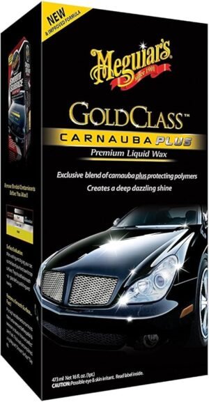 Meguiar's Gold Class Carnauba Plus Liquid Wax, 473 ml | Formulated to Enhance Colour Depth and Rich Gloss | Provides Durable UV Paint Protection | Leaves a Smooth Reflective Finish