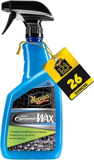 Meguiar's Hybrid Ceramic Wax, 769 ml | Simple Spray On and Rinse Off Application for Fast Protection | Delivers Long Lasting Ceramic Coating Benefits | Creates Extreme Water Beading