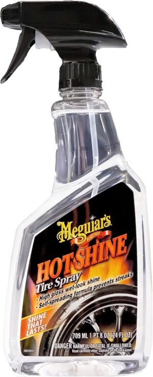 Meguiar's Hot Shine Tyre Spray - Insane Tyre Shine Coating Spray - Professional Endurance Tyre Spray for High Gloss - Long Lasting and Durable Tyre Shine with Our Hot Shine Aerosol - 710 ml