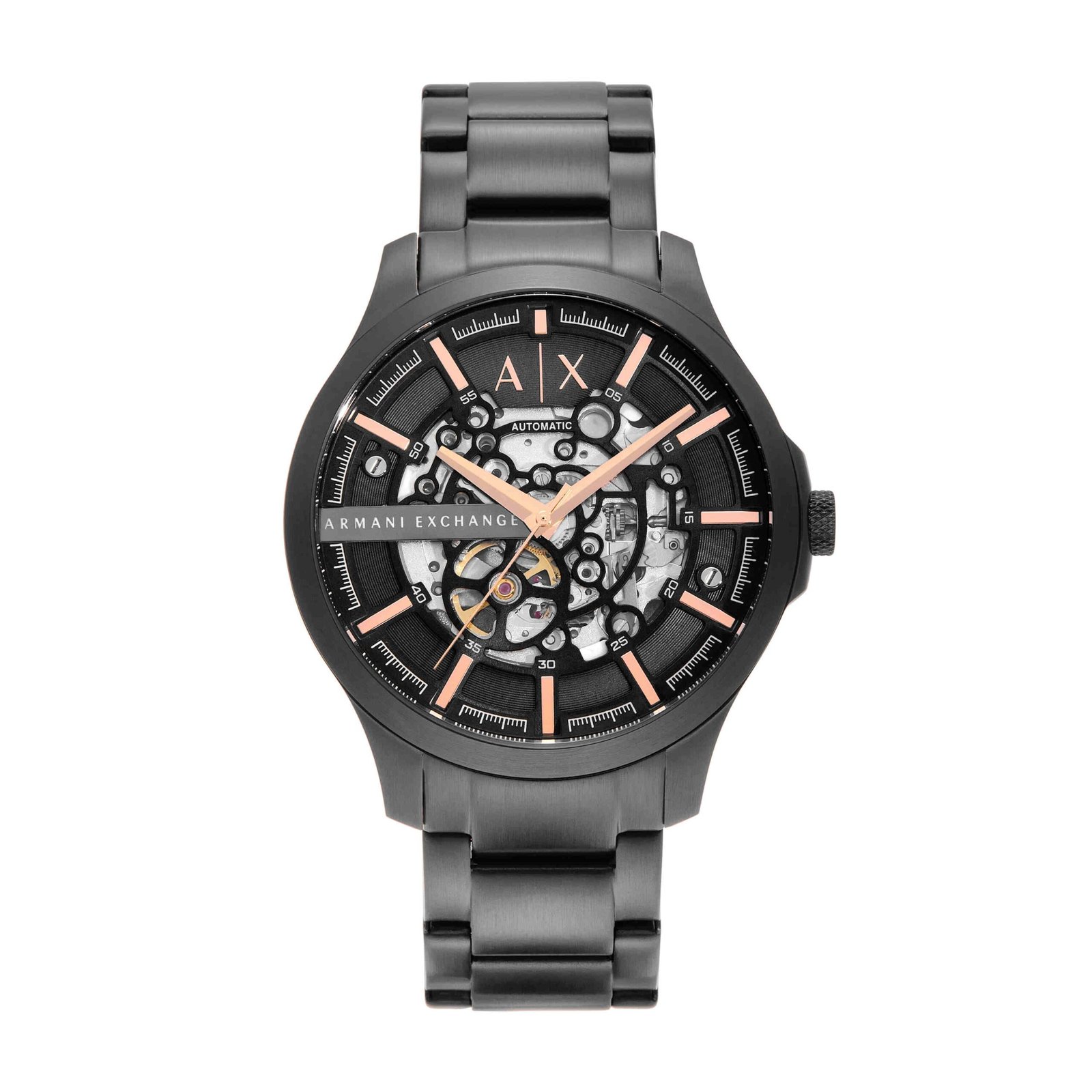 Armani Exchange Automatic Gunmetal Stainless Steel Watch AX2458