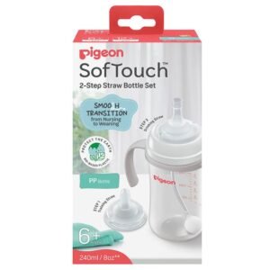 Pigeon SofTouch PP Step-Up Straw Bottle Set 240ml