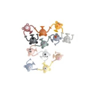 Cherub Baby Bath Toys - Silicone Suction 12PK Bundle – Entire Zoo Collection - Pastel Pack