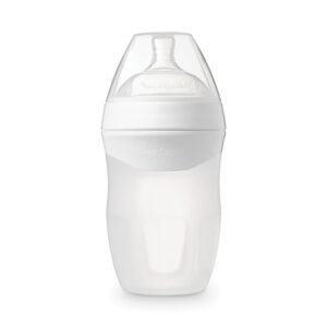 Tiny Twinkle - Silicone Baby Bottle - White 240ml