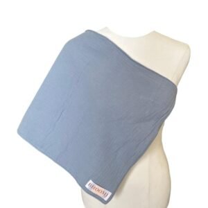 Flown Oak Tie Up Burp Cloth and Nursing Cover Blue