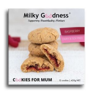 Milky Goodness Raspberry Lactation Cookies (Dairy & Soy Free) 12Pack