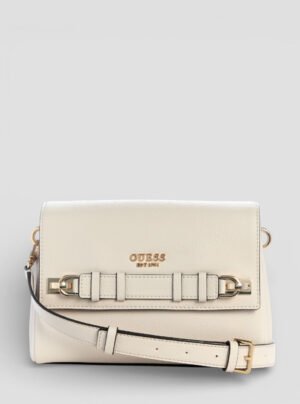 Beige gregoria flap crossbody bag