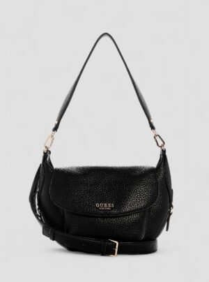 Black marsha flap shoulder bag