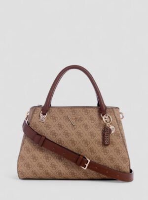 Brown logo noelle luxury satchel bag