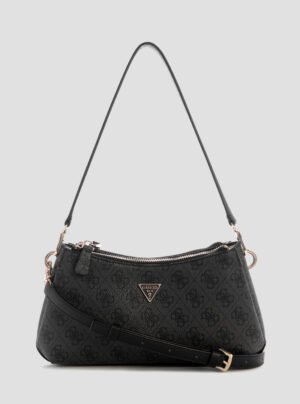 Black logo noelle shoulder crossbody bag