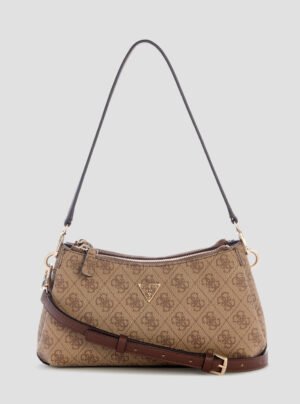 Brown logo noelle shoulder crossbody bag