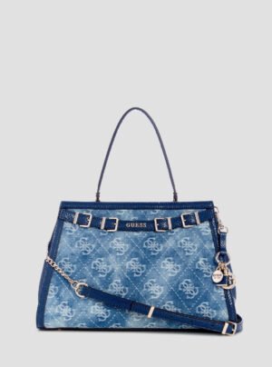 Blue logo dovie satchel bag