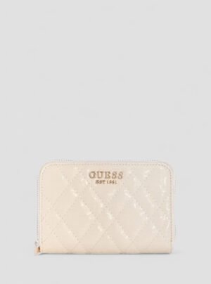 White isemay medium zip around wallet