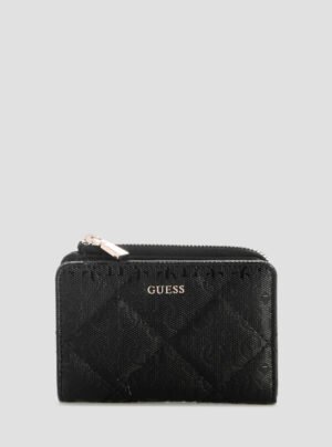 Black libby zip around card case