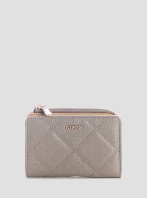 Dark taupe libby zip around card case