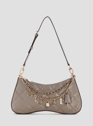 Dark taupe libby shoulder bag