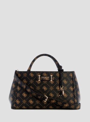 Brown logo carrie girlfriend satchel bag