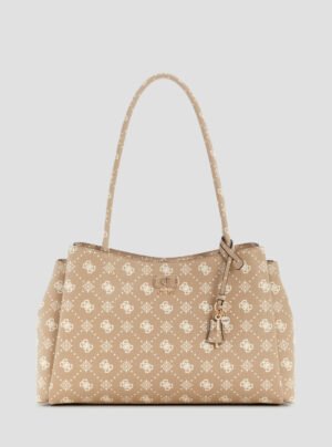 Beige logo emelie girlfriend carryall bag
