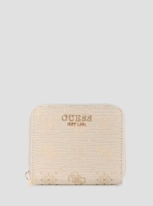 Off white logo melinda small zip around wallet