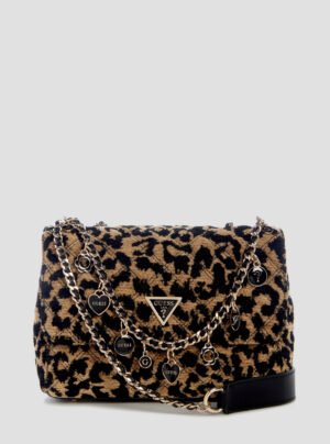 Leopard print giully 2 convertible flap bag