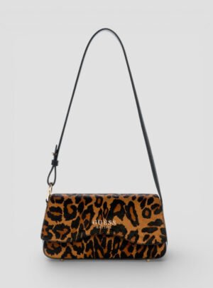 Leopard domitilla flap shoulder bag